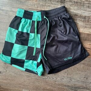 Kill Crew Men's Teal and Black Athletic Shorts